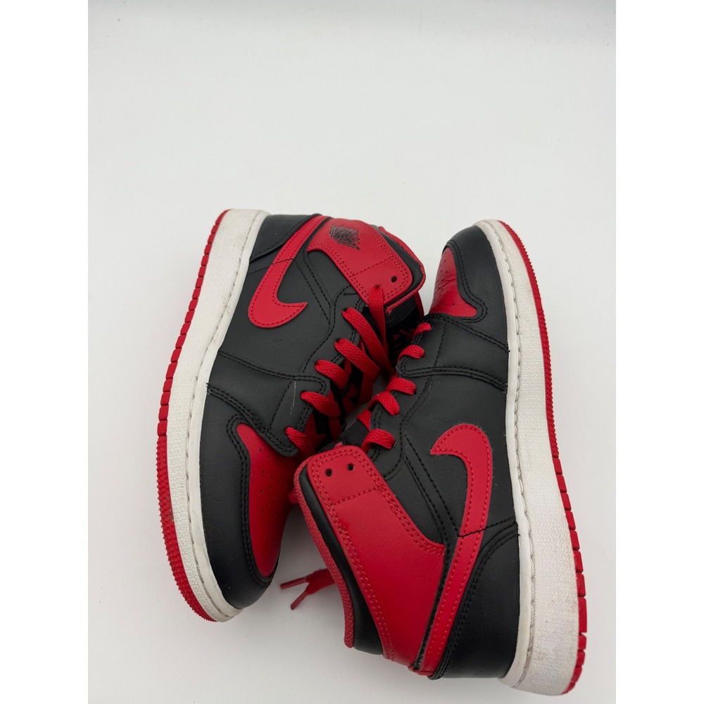 Nike Air Jordan 1 Mid Bred Black Gym Red Sneakers DQ8423-060 Mens 5Y - Picture 8 of 8